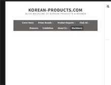 Tablet Screenshot of korean-products.com